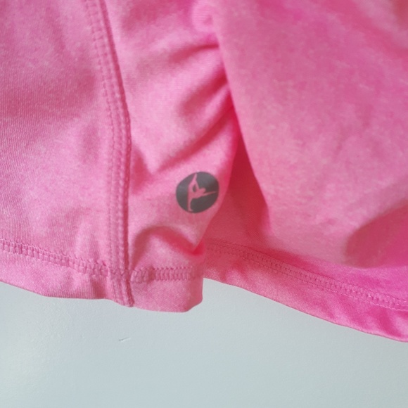 90 Degree Bubble Gum Pink Rouched Tee Sz L - Picture 4 of 5